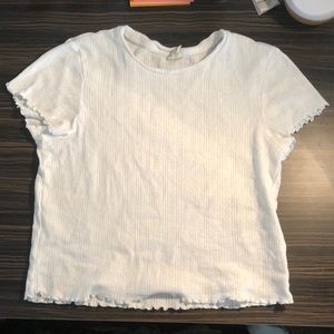 Urban Outfitters white eyelet T shirt